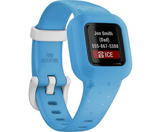 Фитнес браслет Garmin vivofit jr3, Blue Stars (010-02441-02), изображение 3 Фитнес браслет Garmin vivofit jr3, Blue Stars (010-02441-02), изображение 3