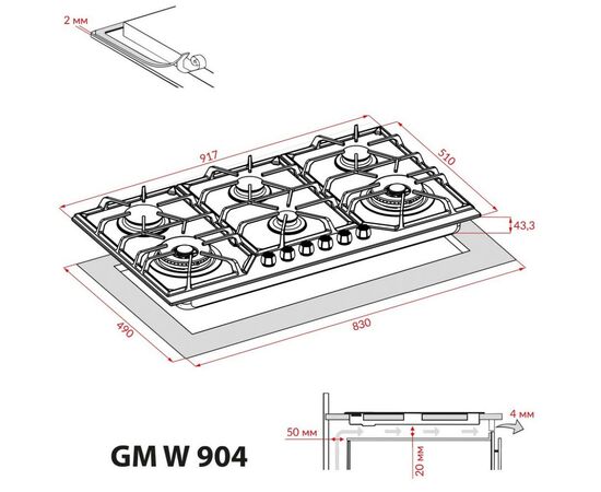 Варочная поверхность Weilor GM W 904 SS, изображение 12 Варочная поверхность Weilor GM W 904 SS, изображение 12