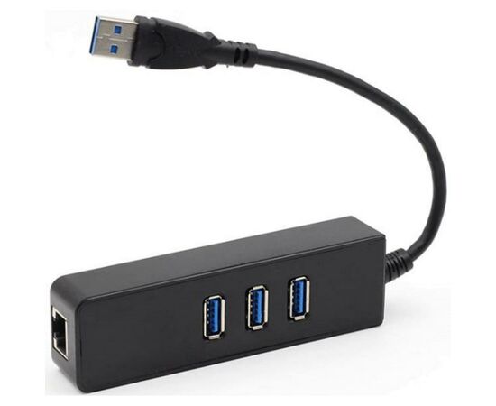 Перехідник Dynamode USB 3.0 Type-A - RJ45 Gigabit Lan, 3*USB 3.0 (USB3.0-Type-A-RJ45-HUB3), зображення 2