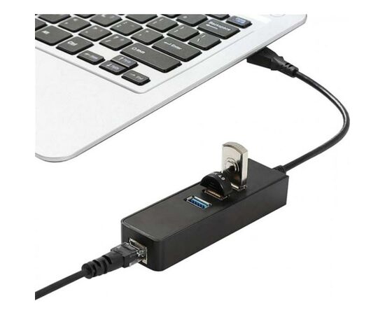 Перехідник Dynamode USB 3.0 Type-A - RJ45 Gigabit Lan, 3*USB 3.0 (USB3.0-Type-A-RJ45-HUB3), зображення 7