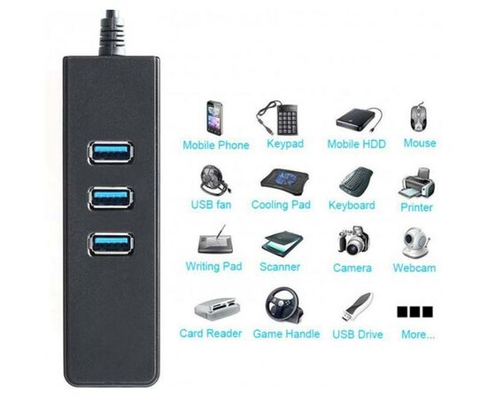 Перехідник Dynamode USB 3.0 Type-A - RJ45 Gigabit Lan, 3*USB 3.0 (USB3.0-Type-A-RJ45-HUB3), зображення 8