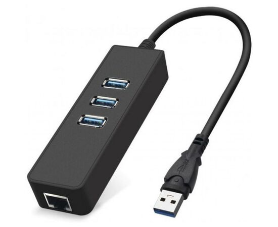 Переходник Dynamode USB 3.0 Type-A - RJ45 Gigabit Lan, 3*USB 3.0 (USB3.0-Type-A-RJ45-HUB3)