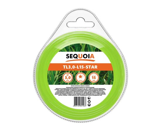 Жилка косильна SEQUOIA 2.4 мм * 15 мм, зірка (TL2.4-L15-Star)