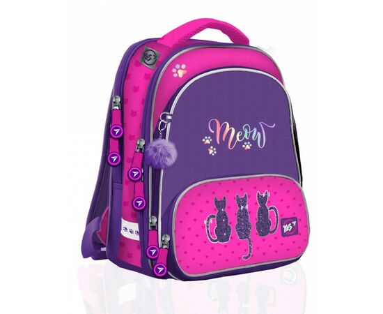 Рюкзак школьный Yes S-30 Juno Ultra Stylish kitties сиреневый (555478)