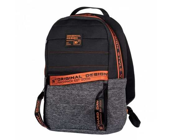 Рюкзак школьный Yes T-122 Urban disign style Orange серо-черный (558750), изображение 2 Рюкзак школьный Yes T-122 Urban disign style Orange серо-черный (558750), изображение 2