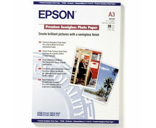 Фотобумага Epson A3 Premium Semigloss Photo (C13S041334)