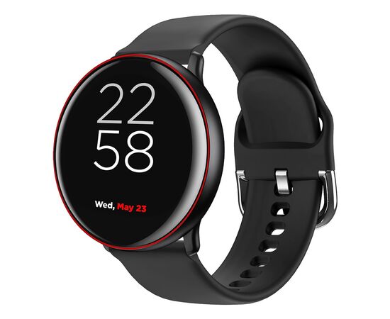 Смарт-часы Canyon CNS-SW75BR black-red body with extra black leather belt (CNS-SW75BR)