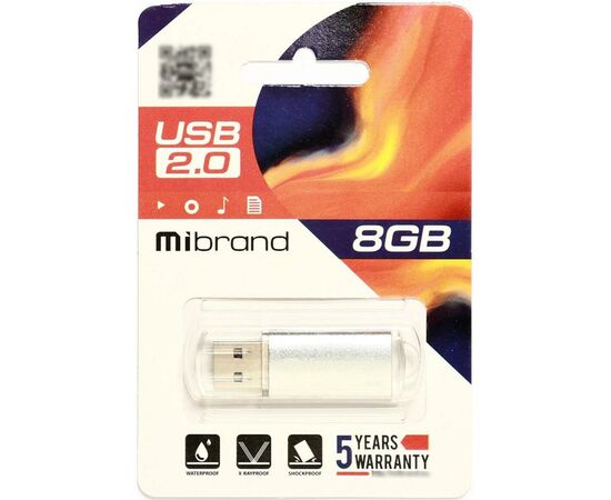 USB флеш накопитель Mibrand 8GB Cougar Silver USB 2.0 (MI2.0/CU8P1S), изображение 2 USB флеш накопитель Mibrand 8GB Cougar Silver USB 2.0 (MI2.0/CU8P1S), изображение 2