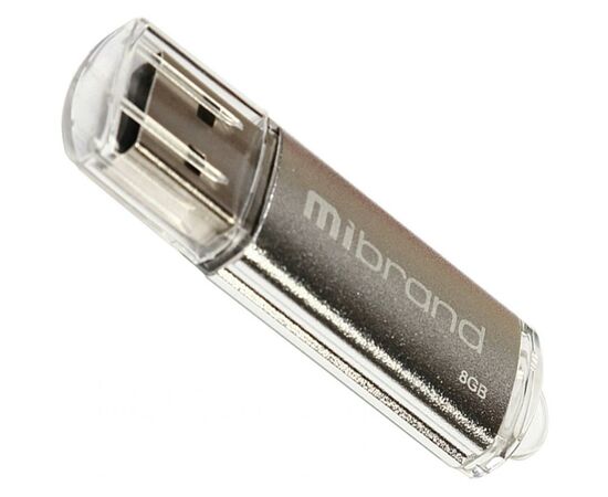 USB флеш накопичувач Mibrand 8GB Cougar Silver USB 2.0 (MI2.0/CU8P1S)