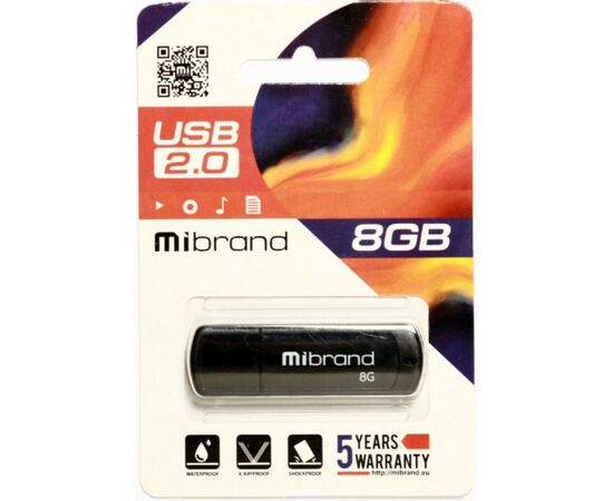 USB флеш накопитель Mibrand 8GB Grizzly Black USB 2.0 (MI2.0/GR8P3B), изображение 2 USB флеш накопитель Mibrand 8GB Grizzly Black USB 2.0 (MI2.0/GR8P3B), изображение 2