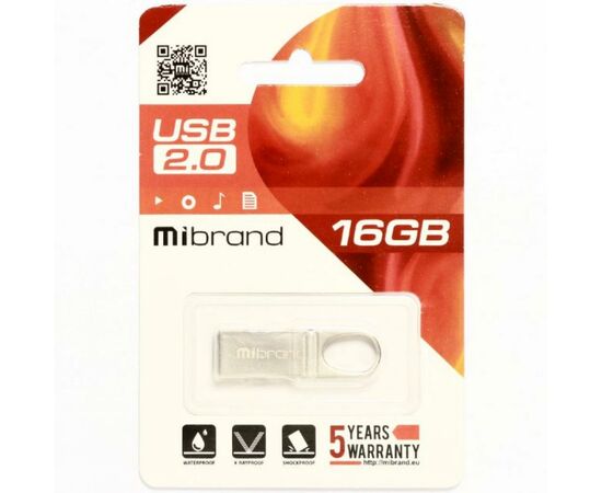 USB флеш накопитель Mibrand 16GB Irbis Silver USB 2.0 (MI2.0/IR16U3S), изображение 2 USB флеш накопитель Mibrand 16GB Irbis Silver USB 2.0 (MI2.0/IR16U3S), изображение 2