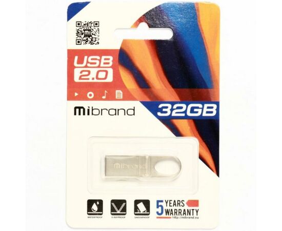 USB флеш накопитель Mibrand 32GB Irbis Silver USB 2.0 (MI2.0/IR32U3S), изображение 2 USB флеш накопитель Mibrand 32GB Irbis Silver USB 2.0 (MI2.0/IR32U3S), изображение 2