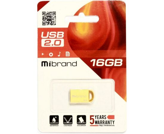 USB флеш накопитель Mibrand 16GB lynx Gold USB 2.0 (MI2.0/LY16M2G), изображение 2 USB флеш накопитель Mibrand 16GB lynx Gold USB 2.0 (MI2.0/LY16M2G), изображение 2