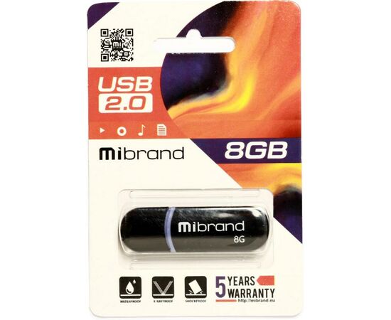 USB флеш накопитель Mibrand 8GB Panther Black USB 2.0 (MI2.0/PA8P2B), изображение 2 USB флеш накопитель Mibrand 8GB Panther Black USB 2.0 (MI2.0/PA8P2B), изображение 2