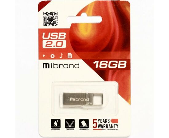 USB флеш накопитель Mibrand 16GB Stingray Grey USB 2.0 (MI2.0/ST16U5G), изображение 2 USB флеш накопитель Mibrand 16GB Stingray Grey USB 2.0 (MI2.0/ST16U5G), изображение 2