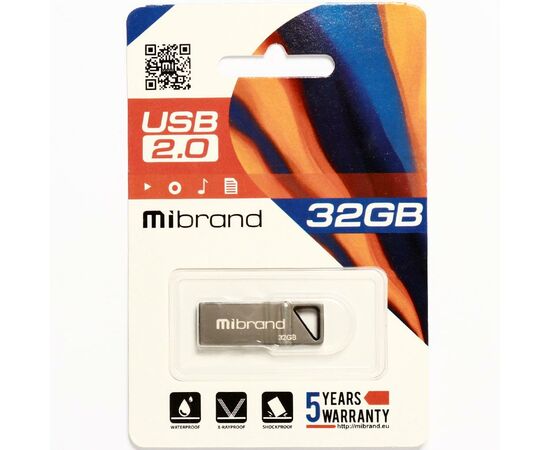 USB флеш накопитель Mibrand 32GB Stingray Grey USB 2.0 (MI2.0/ST32U5G), изображение 2 USB флеш накопитель Mibrand 32GB Stingray Grey USB 2.0 (MI2.0/ST32U5G), изображение 2