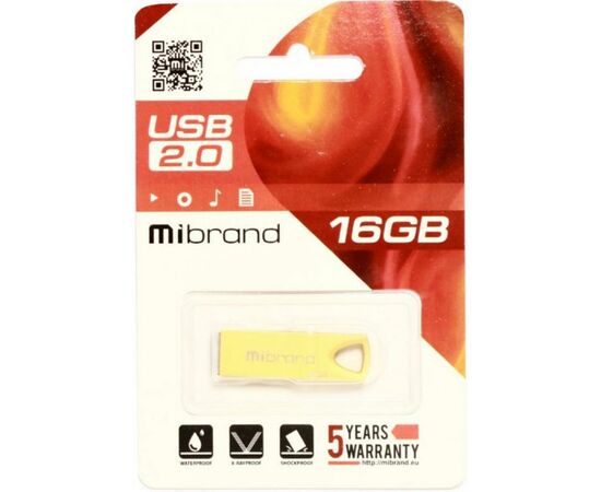 USB флеш накопитель Mibrand 16GB Taipan Gold USB 2.0 (MI2.0/TA16U2G), изображение 2 USB флеш накопитель Mibrand 16GB Taipan Gold USB 2.0 (MI2.0/TA16U2G), изображение 2