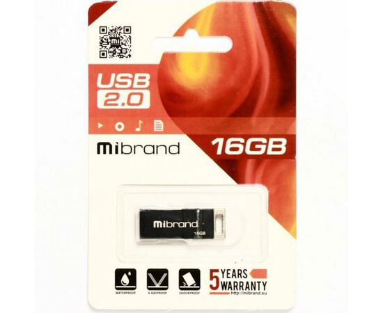 USB флеш накопитель Mibrand 16GB Сhameleon Black USB 2.0 (MI2.0/CH16U6B), изображение 2 USB флеш накопитель Mibrand 16GB Сhameleon Black USB 2.0 (MI2.0/CH16U6B), изображение 2