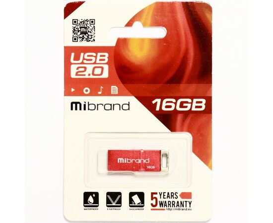 USB флеш накопитель Mibrand 16GB Сhameleon Red USB 2.0 (MI2.0/CH16U6R), изображение 2 USB флеш накопитель Mibrand 16GB Сhameleon Red USB 2.0 (MI2.0/CH16U6R), изображение 2