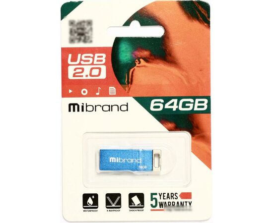 USB флеш накопитель Mibrand 64GB Сhameleon Blue USB 2.0 (MI2.0/CH64U6U), изображение 2 USB флеш накопитель Mibrand 64GB Сhameleon Blue USB 2.0 (MI2.0/CH64U6U), изображение 2
