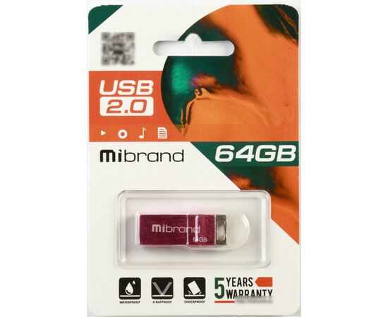 USB флеш накопитель Mibrand 64GB Сhameleon Pink USB 2.0 (MI2.0/CH64U6P), изображение 2 USB флеш накопитель Mibrand 64GB Сhameleon Pink USB 2.0 (MI2.0/CH64U6P), изображение 2