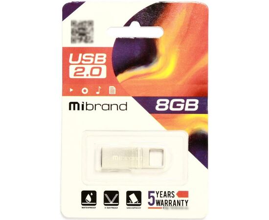 USB флеш накопитель Mibrand 8GB Сhameleon Silver USB 2.0 (MI2.0/CH8U6S), изображение 2 USB флеш накопитель Mibrand 8GB Сhameleon Silver USB 2.0 (MI2.0/CH8U6S), изображение 2