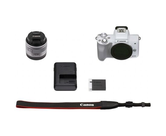 Цифровой фотоаппарат Canon EOS M50 Mk2 + 15-45 IS STM Kit White (4729C028), изображение 8 Цифровой фотоаппарат Canon EOS M50 Mk2 + 15-45 IS STM Kit White (4729C028), изображение 8