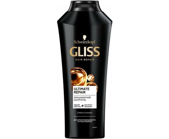 Шампунь Gliss Ultimate Repair для пошкодженого та сухого волосся 400 мл (9000100663410)