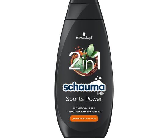 Шампунь Schauma Men Sports Power 2 в 1 з екстрактом евкаліпту 400 мл (9000100860246)