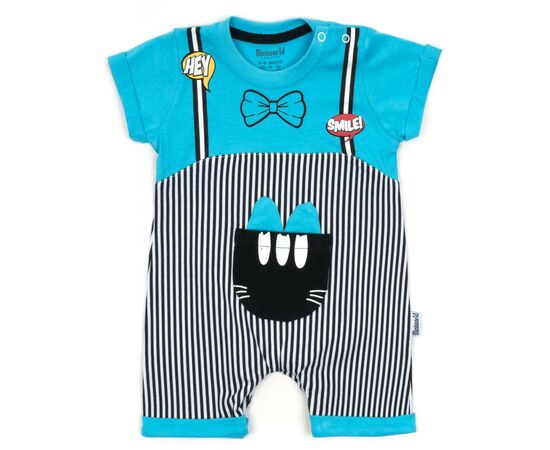Боди Miniworld с кармашком (14894-74B-blue)