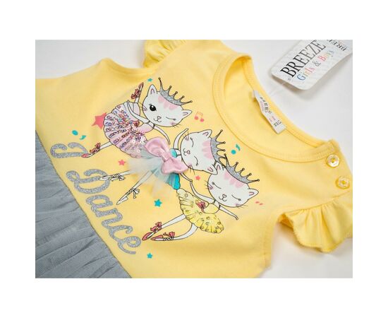 Платье Breeze с котиками (14368-86G-yellow), изображение 3 Платье Breeze с котиками (14368-86G-yellow), изображение 3
