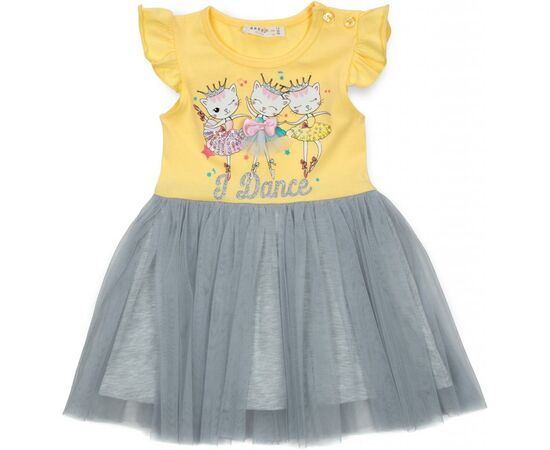 Платье Breeze с котиками (14368-104G-yellow)
