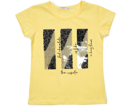 Футболка дитяча Breeze з паєтками (14299-152G-yellow)