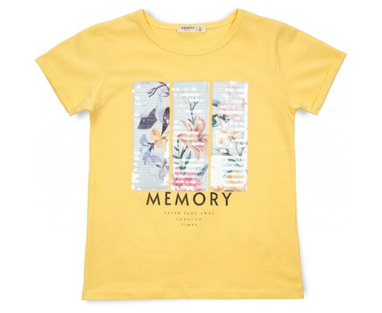 Футболка детская Breeze с цветочками (15737-164G-yellow)