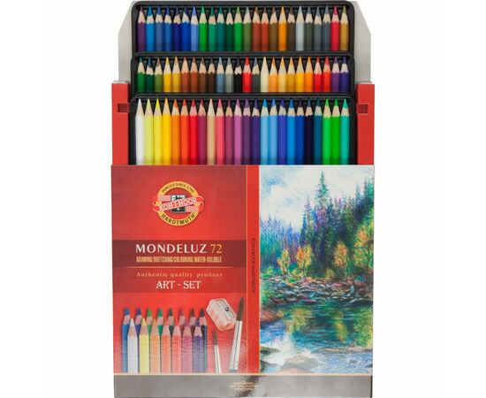 Карандаши цветные Koh-i-Noor Mondeluz акварельные 72 цвета (3714), изображение 3 Карандаши цветные Koh-i-Noor Mondeluz акварельные 72 цвета (3714), изображение 3