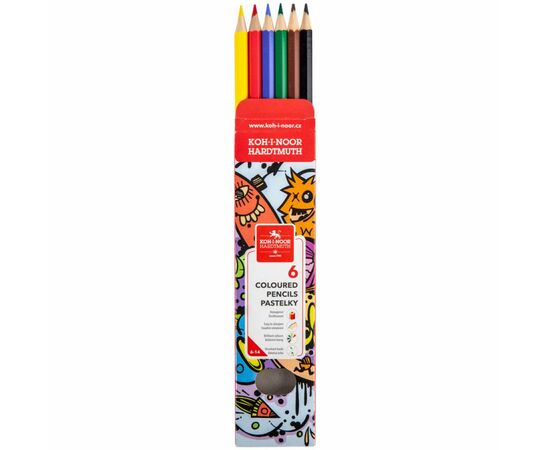 Карандаши цветные Koh-i-Noor Teenage 6 цветов (3551), изображение 2 Карандаши цветные Koh-i-Noor Teenage 6 цветов (3551), изображение 2