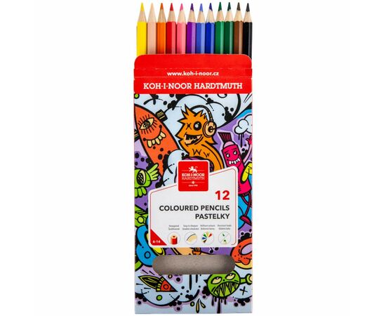 Карандаши цветные Koh-i-Noor Teenage 12 цветов (3552), изображение 2 Карандаши цветные Koh-i-Noor Teenage 12 цветов (3552), изображение 2