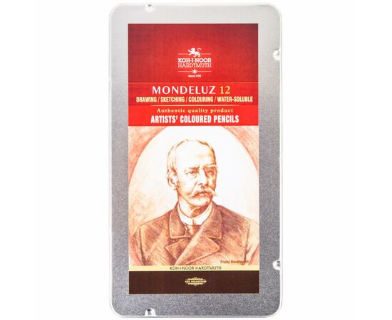 Олівці кольорові Koh-i-Noor Mondeluz Brown Line 12 кольорів (3722012011), зображення 2 Олівці кольорові Koh-i-Noor Mondeluz Brown Line 12 кольорів (3722012011), зображення 2