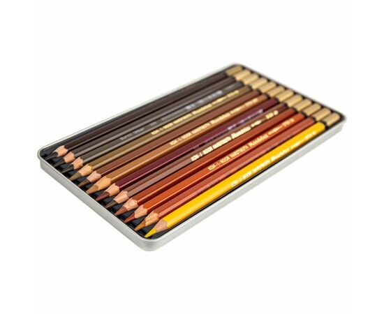 Олівці кольорові Koh-i-Noor Mondeluz Brown Line 12 кольорів (3722012011), зображення 3 Олівці кольорові Koh-i-Noor Mondeluz Brown Line 12 кольорів (3722012011), зображення 3