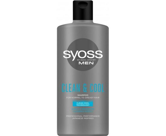 Шампунь Syoss Men Clean & Cool с Ментолом 440 мл (9000101277197)