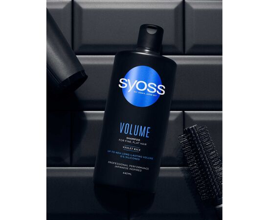 Шампунь Syoss Volume с Фиолетовым Рисом для тонких волос без объема 440 мл (4015100338942/9000101277296), изображение 3 Шампунь Syoss Volume с Фиолетовым Рисом для тонких волос без объема 440 мл (4015100338942/9000101277296), изображение 3