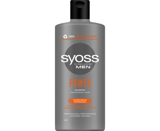 Шампунь Syoss Men Power с Кофеином для нормальных волос 440 мл (9000101277395)