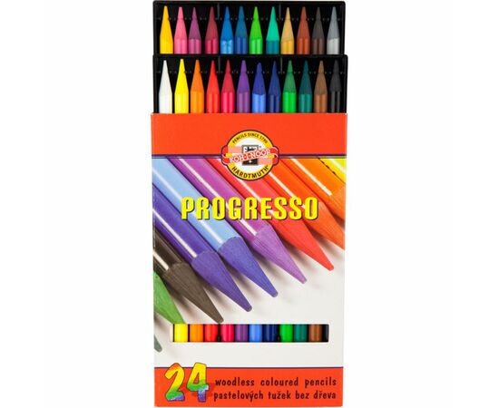 Карандаши цветные Koh-i-Noor Progresso бездревесные 24 цветов (875802), изображение 2 Карандаши цветные Koh-i-Noor Progresso бездревесные 24 цветов (875802), изображение 2