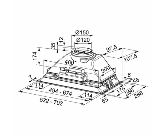 Вытяжка кухонная Franke Inca Smart FBI 525 XS HCS (305.0599.509), изображение 2 Вытяжка кухонная Franke Inca Smart FBI 525 XS HCS (305.0599.509), изображение 2