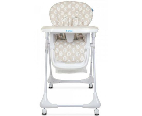 Стульчик для кормления Bambi M 3233 leaf beige, изображение 2 Стульчик для кормления Bambi M 3233 leaf beige, изображение 2