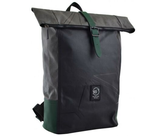 Рюкзак школьный Yes Roll-top T-77 Green anthracite (557430), изображение 2 Рюкзак школьный Yes Roll-top T-77 Green anthracite (557430), изображение 2