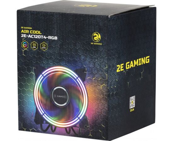 Кулер для процессора 2E GAMING AIR COOL (2E-AC120T4-RGB), изображение 8 Кулер для процессора 2E GAMING AIR COOL (2E-AC120T4-RGB), изображение 8