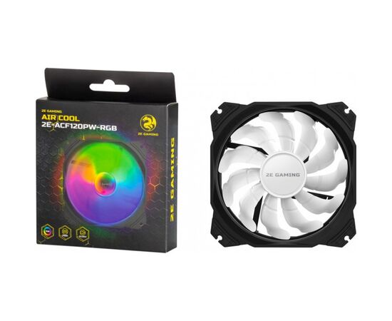 Кулер для корпуса 2E GAMING AIR COOL (ACF120PW-RGB) (2E-ACF120PW-RGB), изображение 6 Кулер для корпуса 2E GAMING AIR COOL (ACF120PW-RGB) (2E-ACF120PW-RGB), изображение 6
