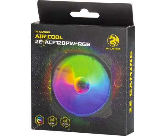 Кулер для корпуса 2E GAMING AIR COOL (ACF120PW-RGB) (2E-ACF120PW-RGB), изображение 8 Кулер для корпуса 2E GAMING AIR COOL (ACF120PW-RGB) (2E-ACF120PW-RGB), изображение 8