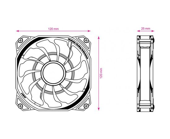 Кулер для корпуса 2E GAMING AIR COOL (ACF120PA-ARGB) (2E-ACF120PA-ARGB), изображение 11 Кулер для корпуса 2E GAMING AIR COOL (ACF120PA-ARGB) (2E-ACF120PA-ARGB), изображение 11